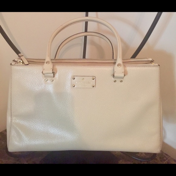 Kate Spade Cream White Leather Handbag - Picture 8 of 10